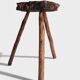 French Olive Wood Rustic / Wabi Sabi Accent Side Table / Stool, Early 20th C.
