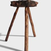 French Olive Wood Rustic / Wabi Sabi Accent Side Table / Stool, Early 20th C.