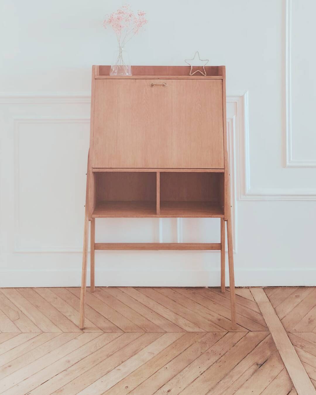 Renovated vintage Scandinavian secretary, 1950s-60s.