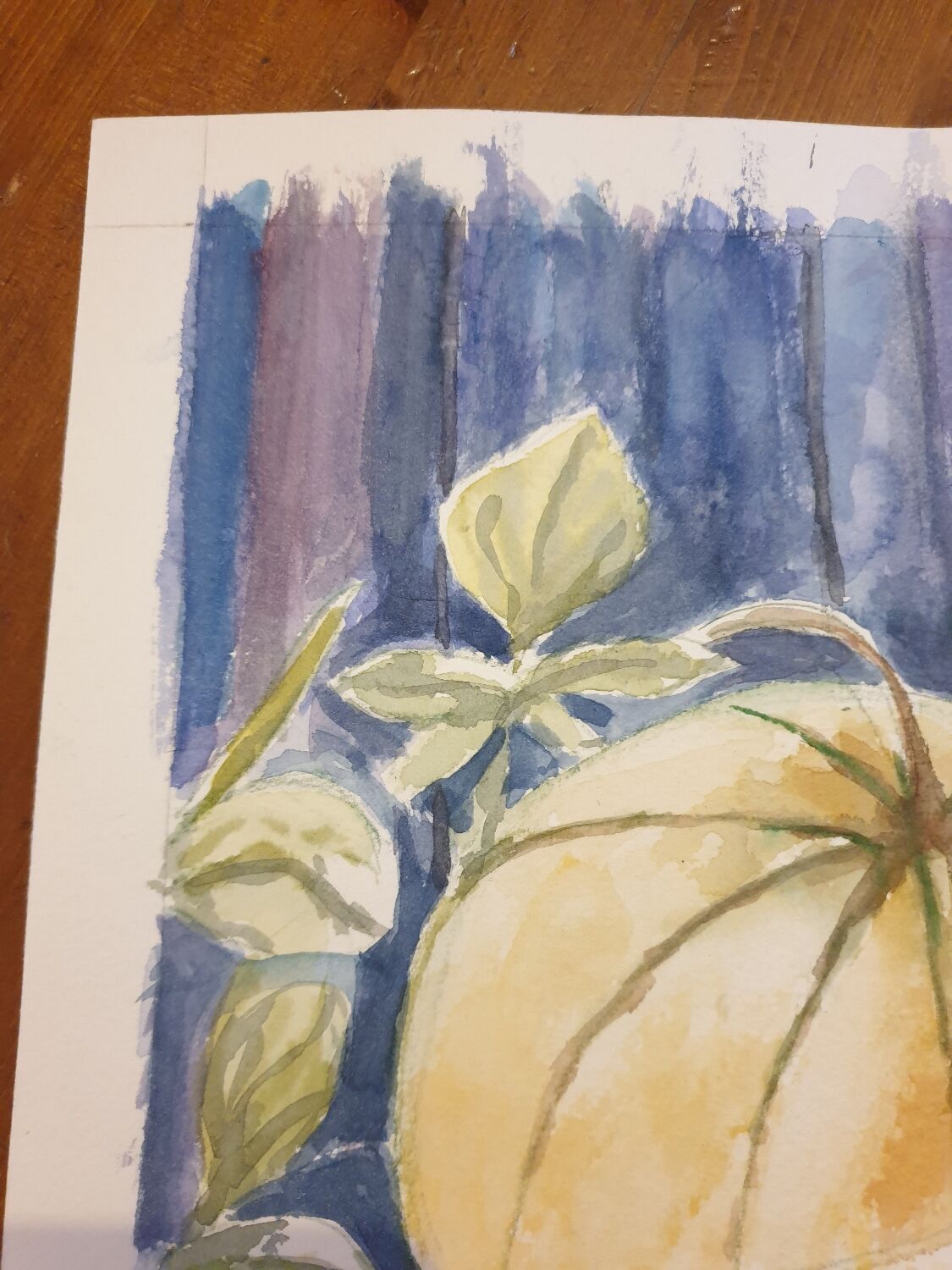 Watercolor still life painting