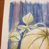 Watercolor still life painting
