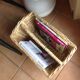 Wicker magazine holder / vintage 60s-70s