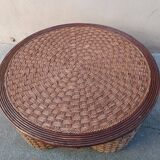 Coffee table and rope stools