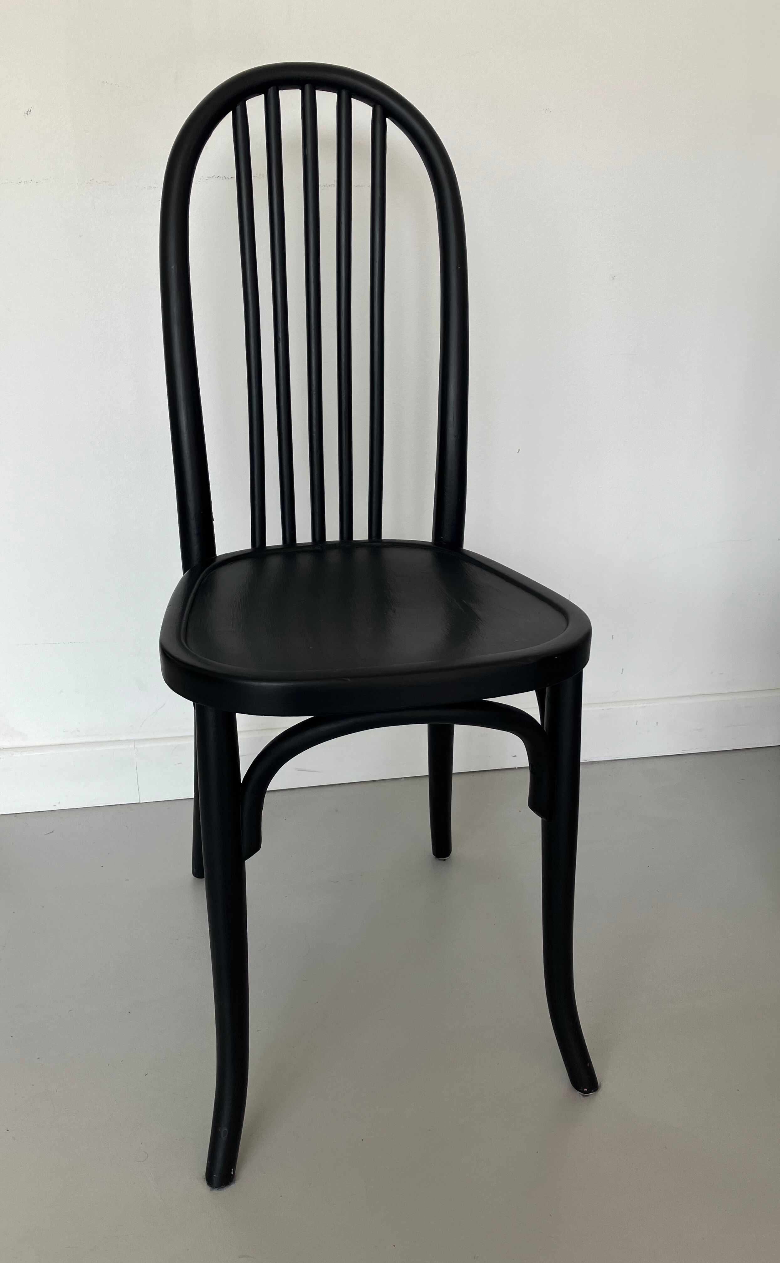 Black Baumann bistro chairs