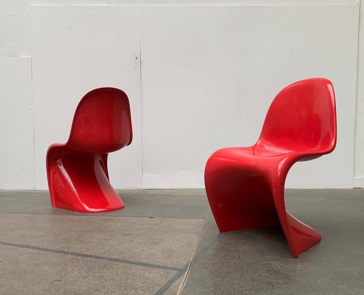 Set of mid-century Panton chairs by Verner Panton for Vitra Herman Miller.
