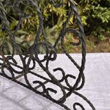 Vintage Magazine Rack - Twisted Wrought Iron Magazine or Vinyl Record Holder