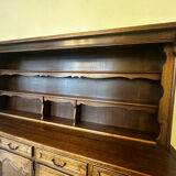 Rustic two-body buffet in oak from the 1960s.
