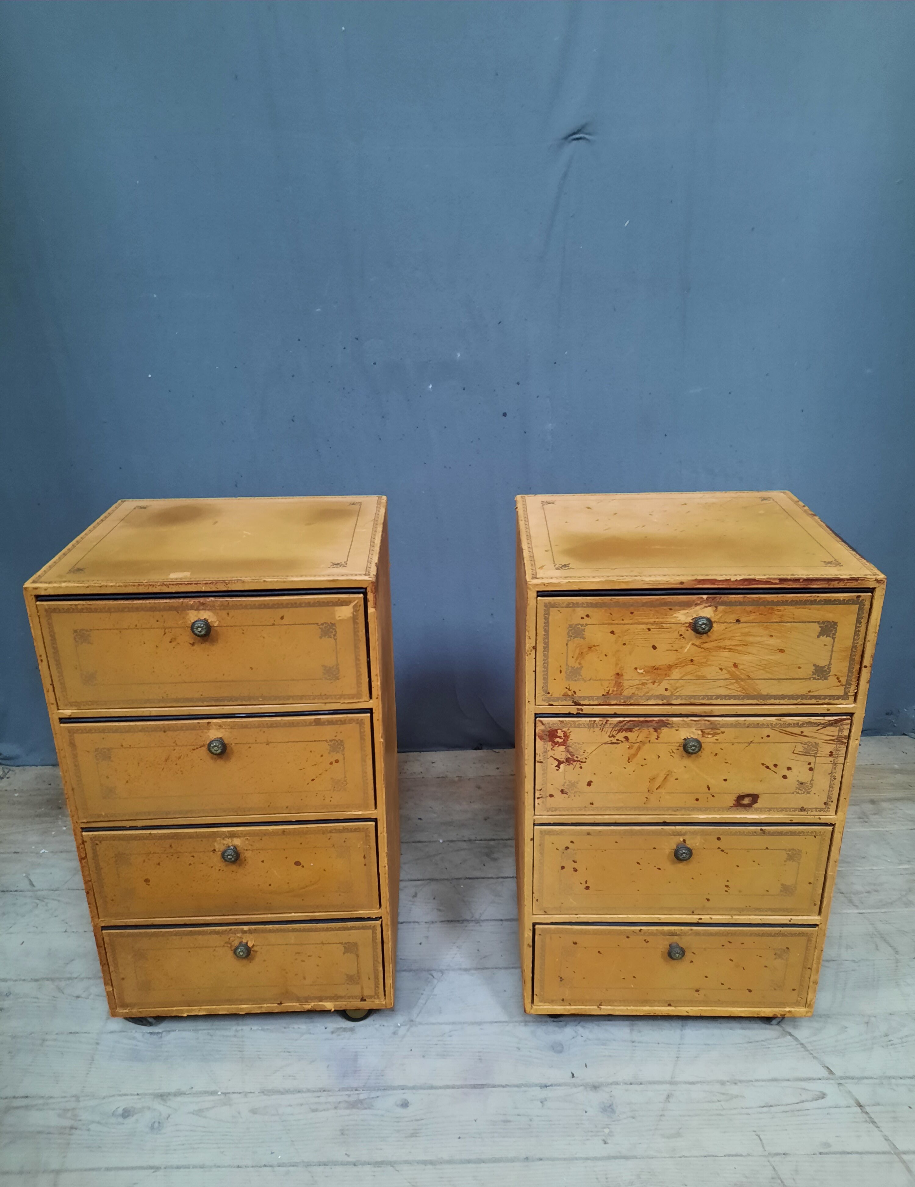 Pair of leather cardboard makers