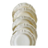 Sarreguemines plates, Digoin model, off-white color