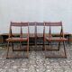 Wooden folding chairs, 70s