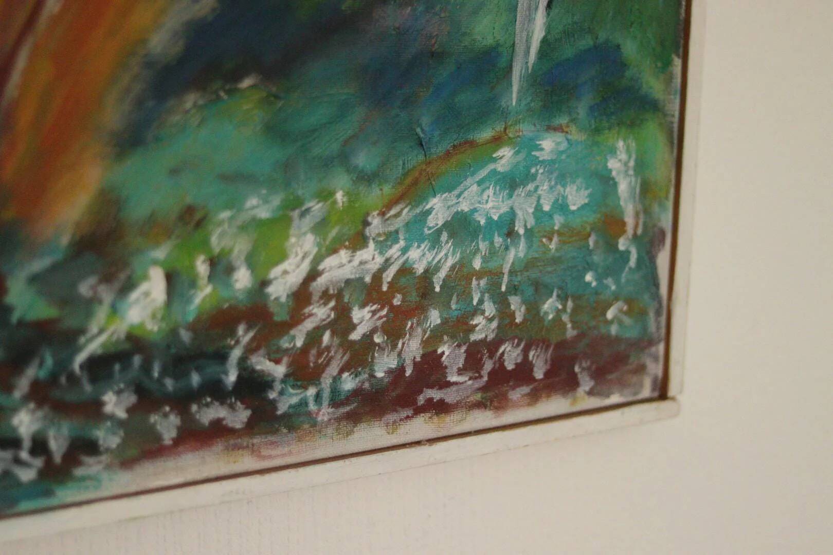 Huile sur toile suédoise "Arbres" par Hernek