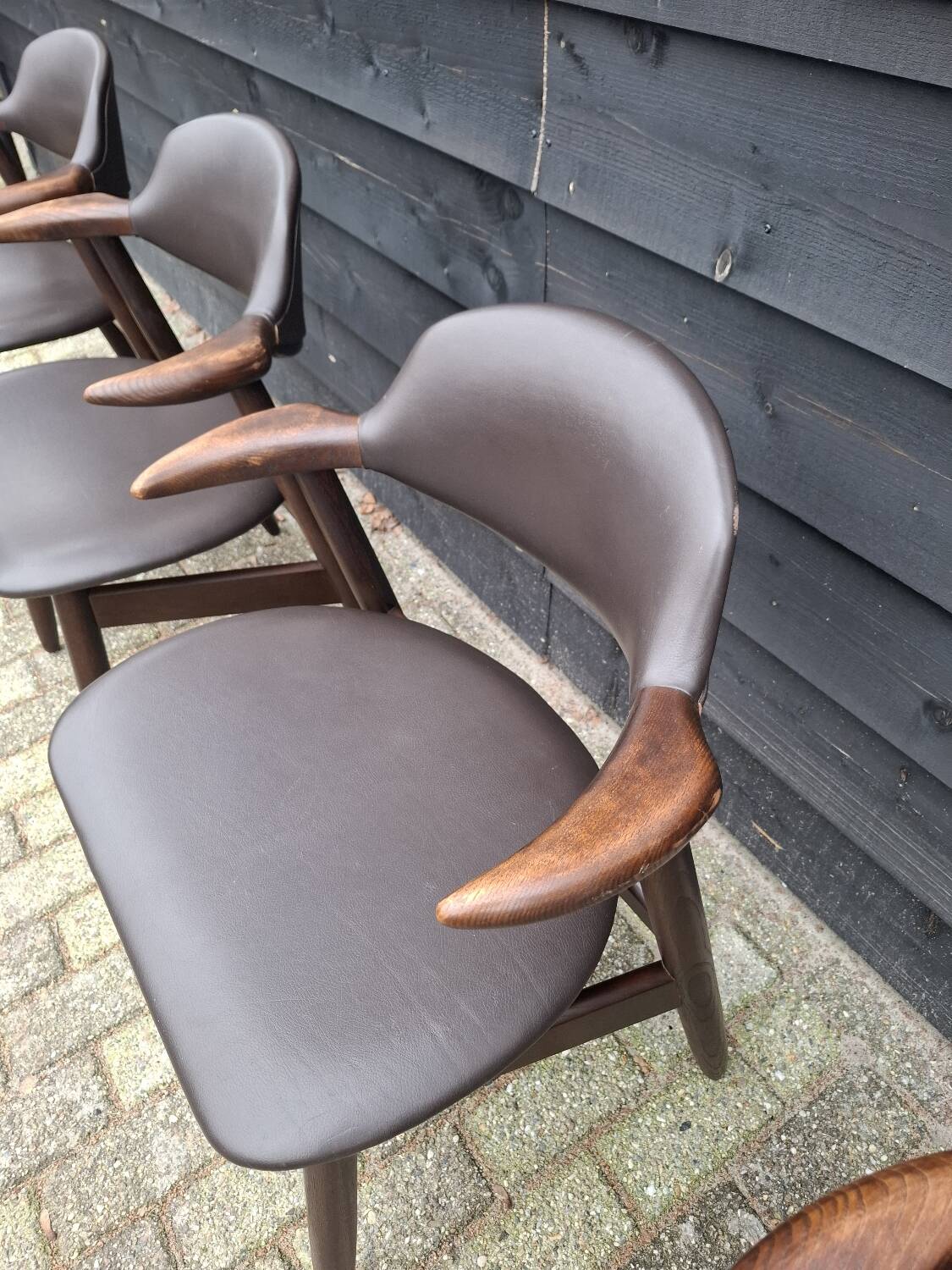 4 tijsseling cowhorn chairs
