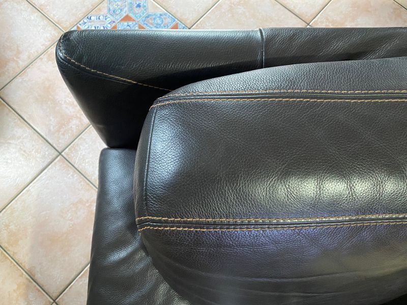 Chocolate leather sofa