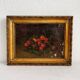 Huile sur toile nature morte aux cerises 19eme