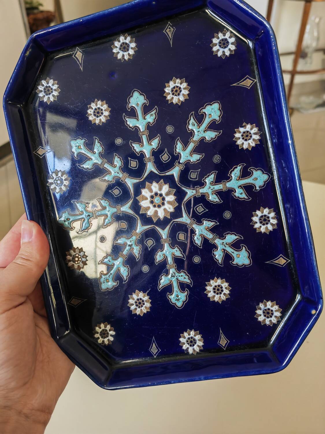 19th century Lunéville tray