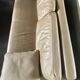 Casa Nova Madison 3 seater sofa in dove leather, metal base, smooth seat