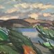 Large original Swedish oil on canvas – "Rocky Shore" – Signed – vintage and framed – 91 × 70 cm (35.8 in × 27.6 in)