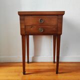 Antique walnut chiffonier bedside table