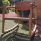 Rocking chair in oak and Danish rope