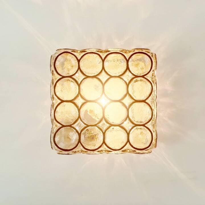 Mid-century glass chandelier or wall light by Limburg, Germany, 1960s.