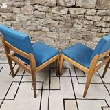 Paire de chaises fauteuils scandinave vintage 1970