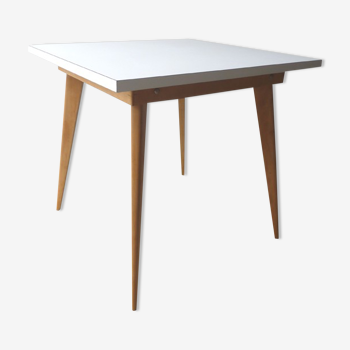 Table formica et bois années 50