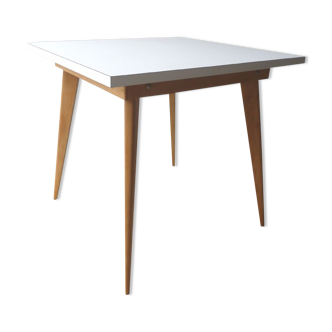 Table formica et bois années 50