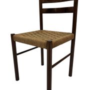 Vintage chair from the 70s minimalist design in wood and paper cord