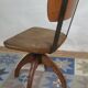 Adjustable Scandinavian oak office chair – Denmark, 1940