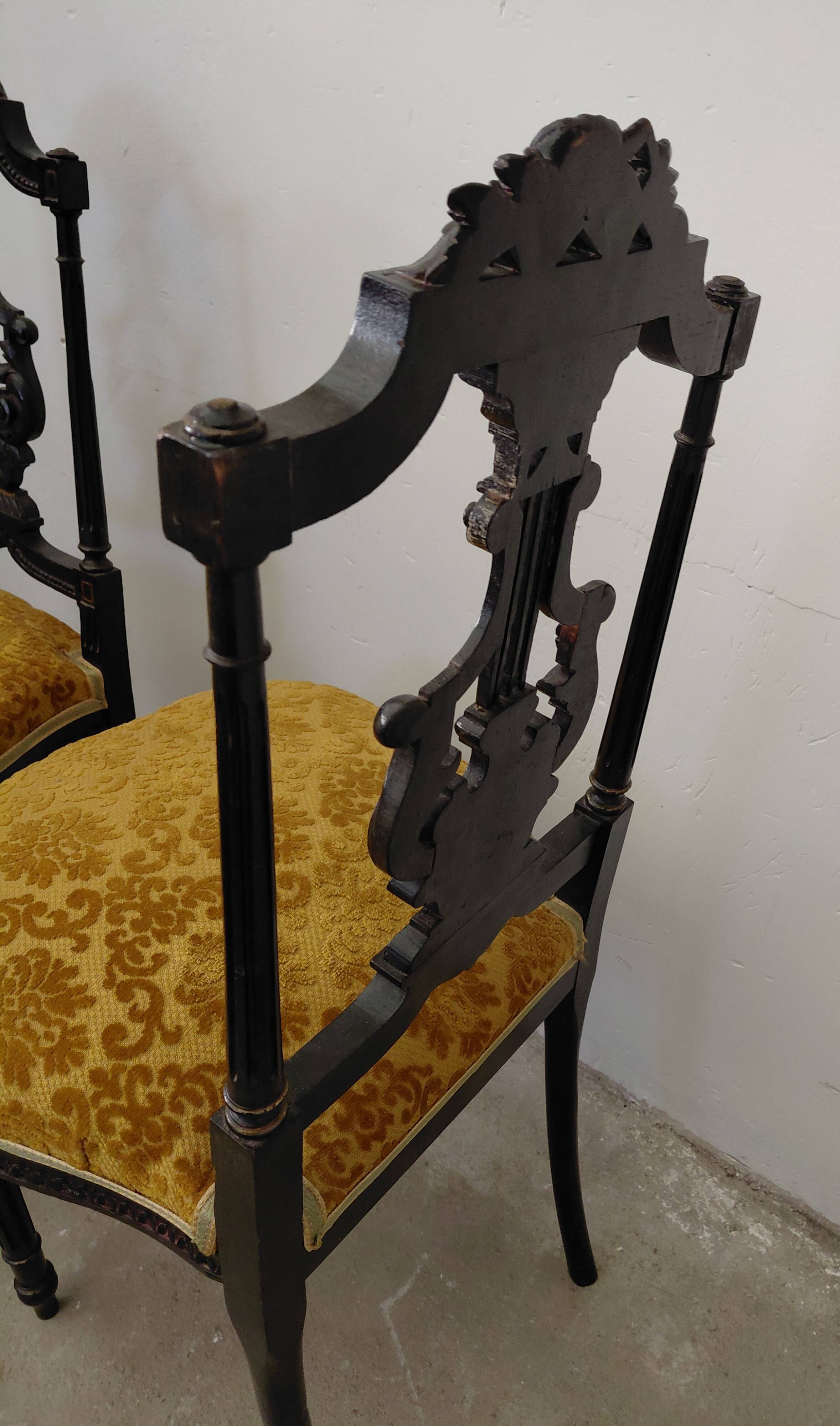 Pair of musical chairs, 19th century