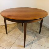 Scandinavian dining table, expandable in teak circa 60
