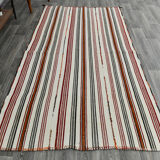 5x9 modern striped hemp rug, 148x269cm