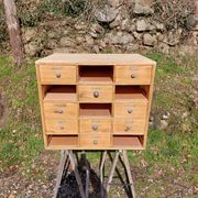 meuble de métier en bois, meuble à tiroirs