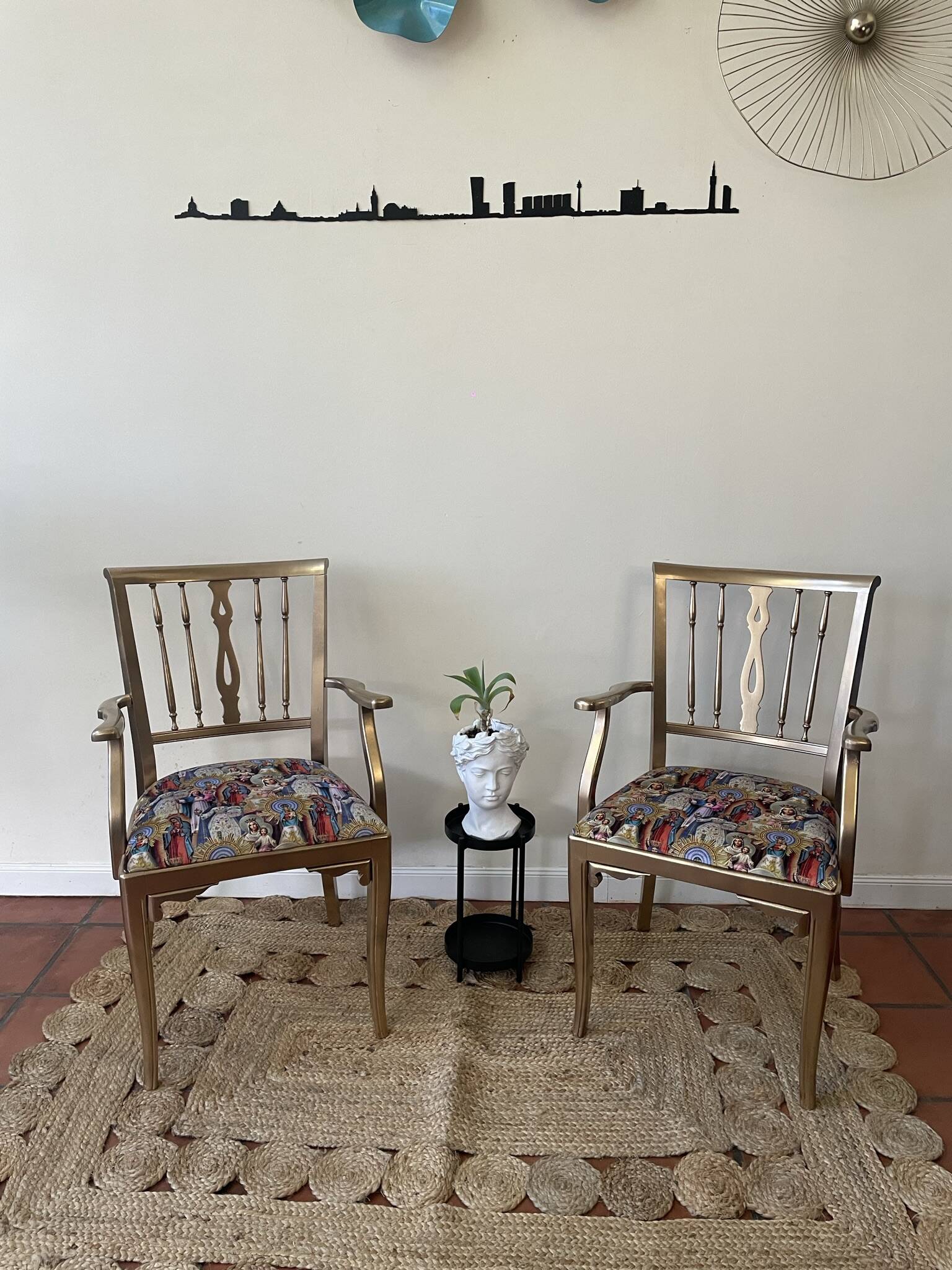 Golden Catholic armchair