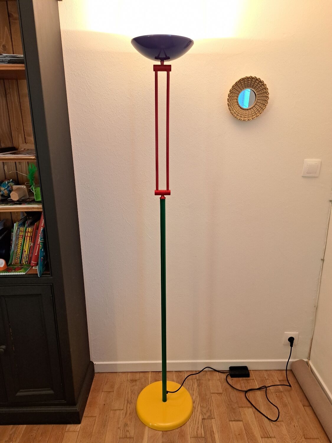 Polychrome articulated stilplast floor lamp