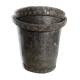 Brutalist studded leather wastepaper basket bucket 1920