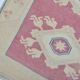 Tapis de couloir Oushak floral vintage noué à la main sku 3349