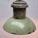 Old street lamp soft green enamel hanging lamp