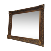 old rectangular mirror aged golden tower