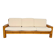Canapé en pin massif et bouclette design scandinave des années 70
