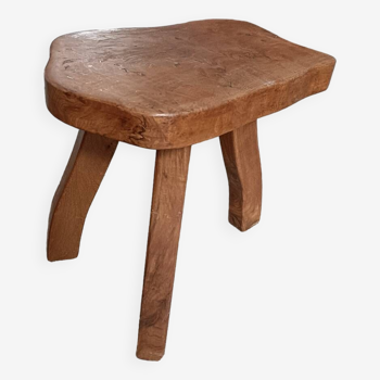 Tabouret tripode en bois vintage