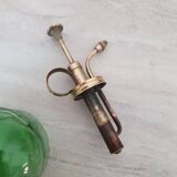 Ancien vaporisateur en laiton et verre
