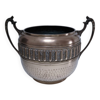 Grand cache-pot art déco laiton estampillé