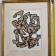 Screenprint after Jean Dubuffet framed under glass 25 cm by 30 cm