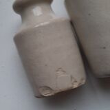 Set of mercury bottles Bourdon freres Paris in glazed sandstone