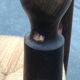 Low chair oak and straw vintage 1950