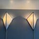 Pair of opal glass wall lights with an aluminium body, 1980s, Germany