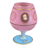 Opaline cognac glass shaped vase 20.5 cm