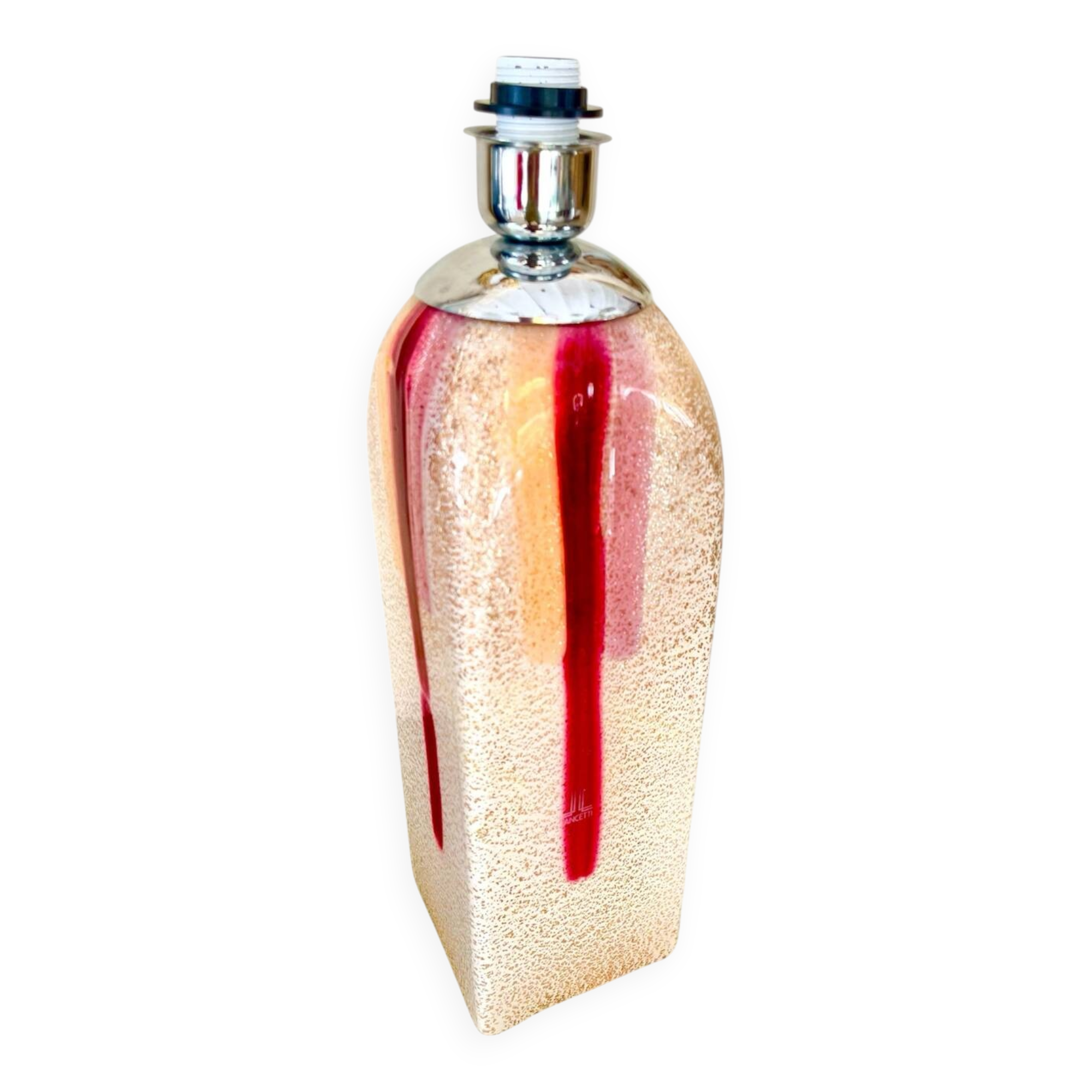 Lancetti Milano lamp base Murano glass, Italy 1980s