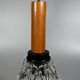 1960s 1970s Ceiling Lamp Pendant Lamp in Teak & Glass Mid Century Space Age
